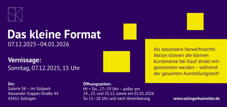 Mehr über den Artikel erfahren DAS KLEINE FORMAT